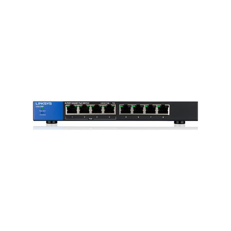 Linksys - 8-Port Business Desktop Gigabit PoE+ Switch lgs108p