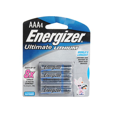 Energizer - Lithium Batteries AAA - 4 Pack