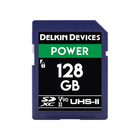 Delkin Devices - 128GB Power SDXC 2000 x uhs-ii U3/V90 Memory Card