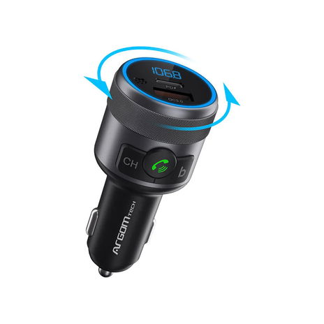 Argomtech - Bluetooth Car Kit With Charging Ports