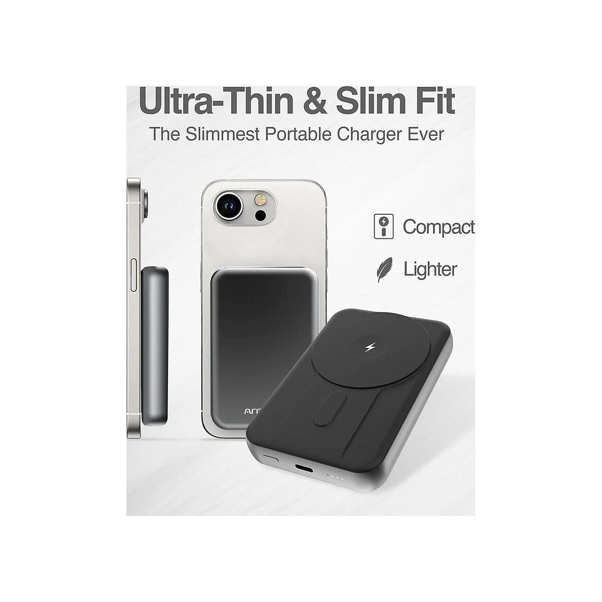 Argomtech - Power Bank Magnetic MS10 10000mAh - Aluminum