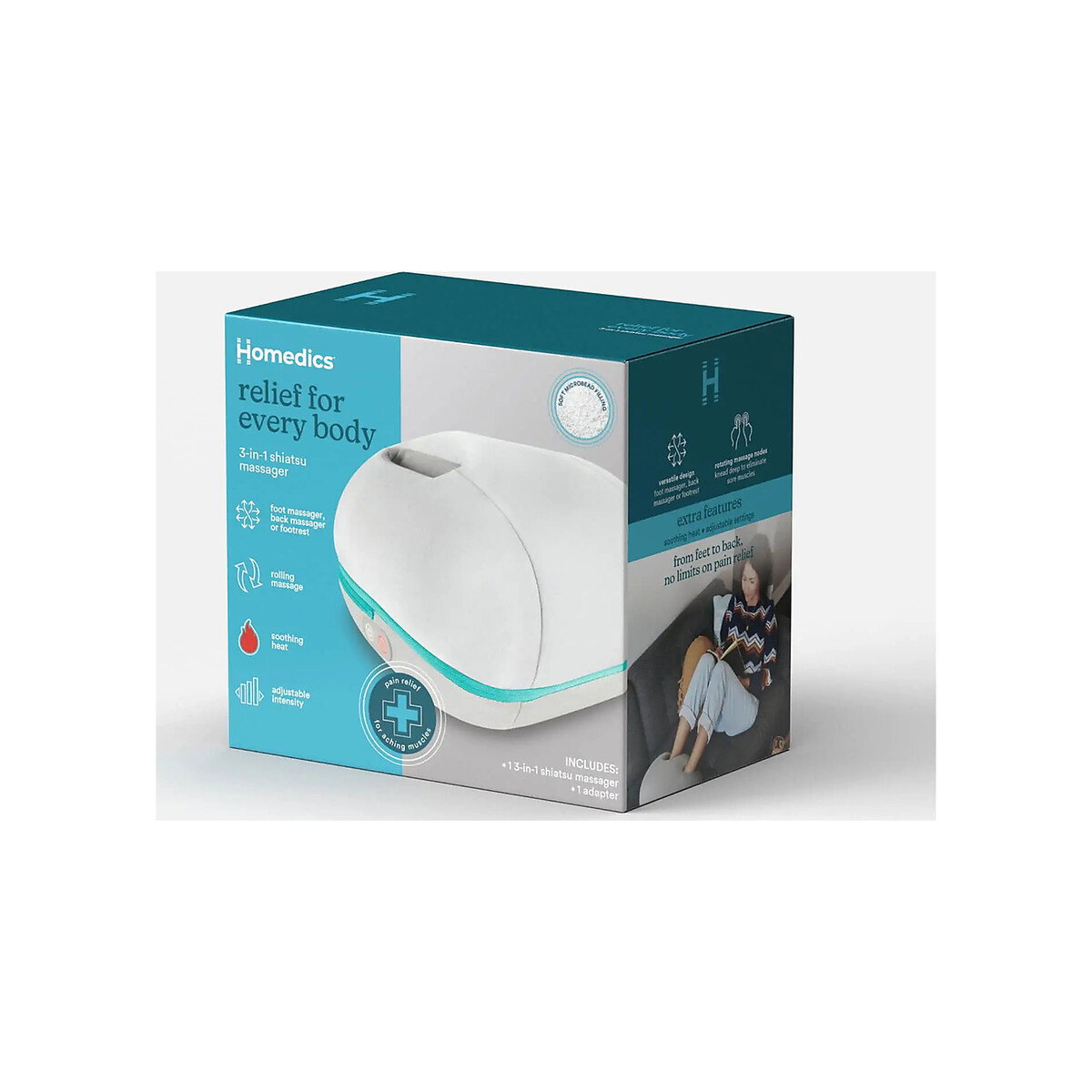 Homedics - 3 in 1 Shiatsu foot & body Massager