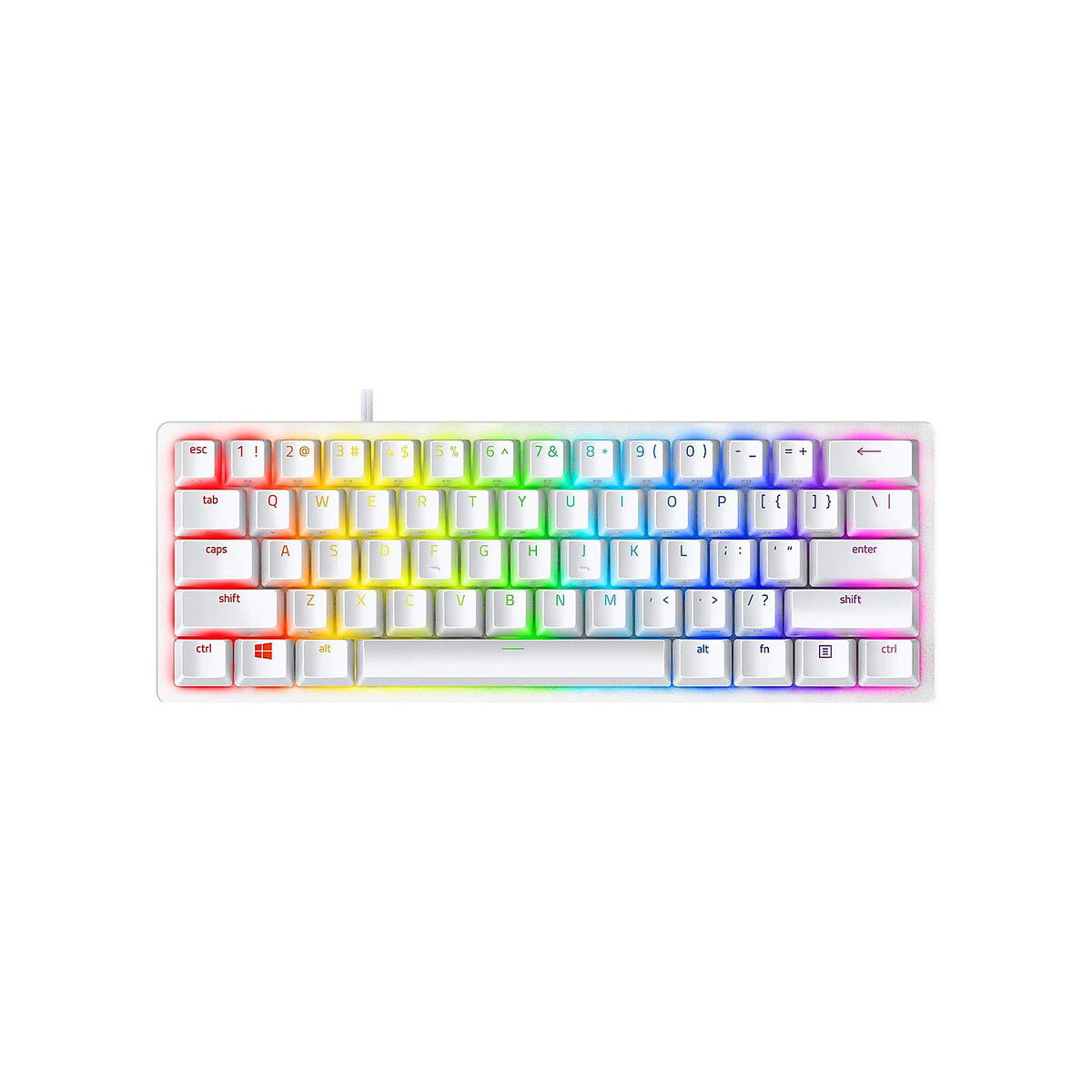 Razer - Huntsman Mini 60% Gaming Keyboard - Mercury White