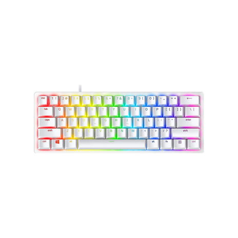 Razer - Huntsman Mini 60% Gaming Keyboard - Mercury White