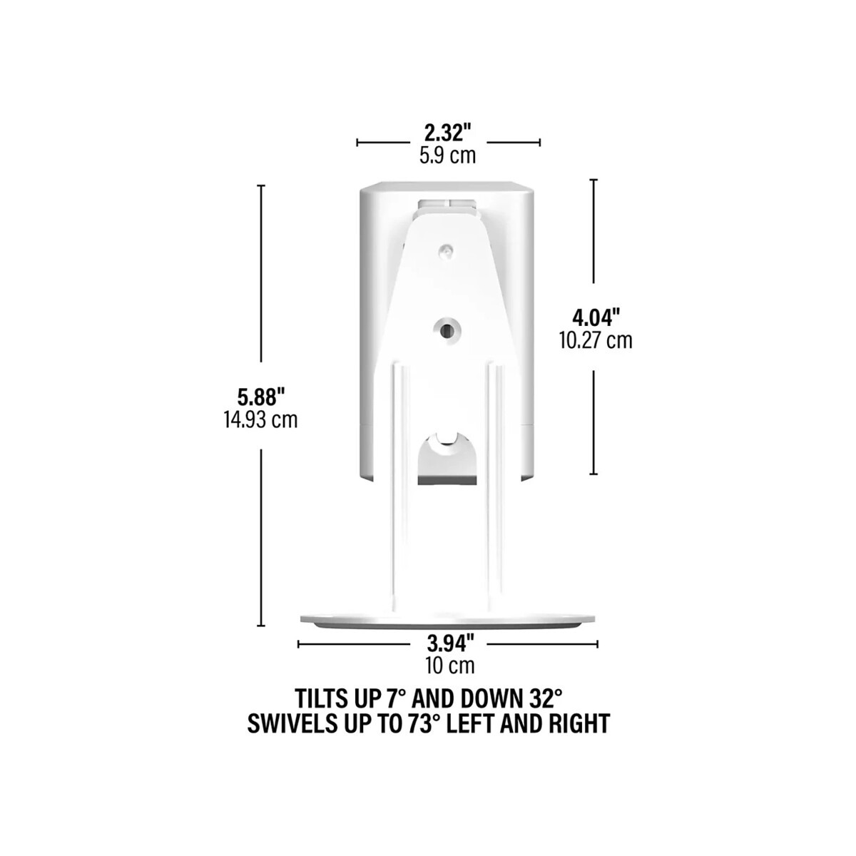 Sanus - Adjustable Speaker Wall Mount designed for the Sonos Era 100