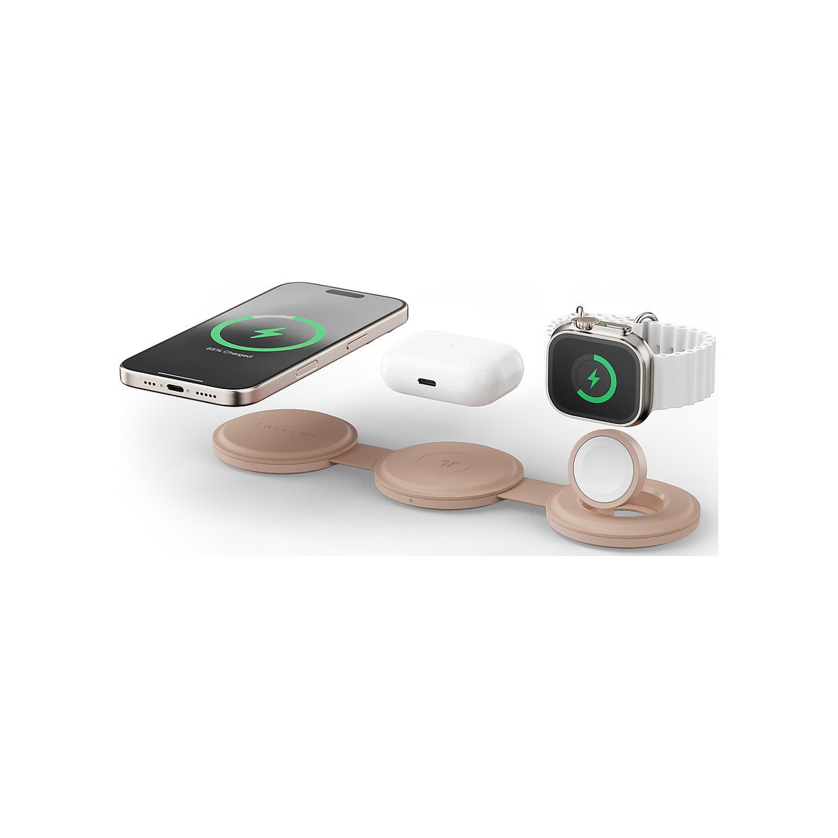 Satechi - On the Go 3-in-1 Charger - Desert Rose