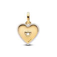 Radiating White Heart Medallion Charm Radiating White Heart Medallion Charm