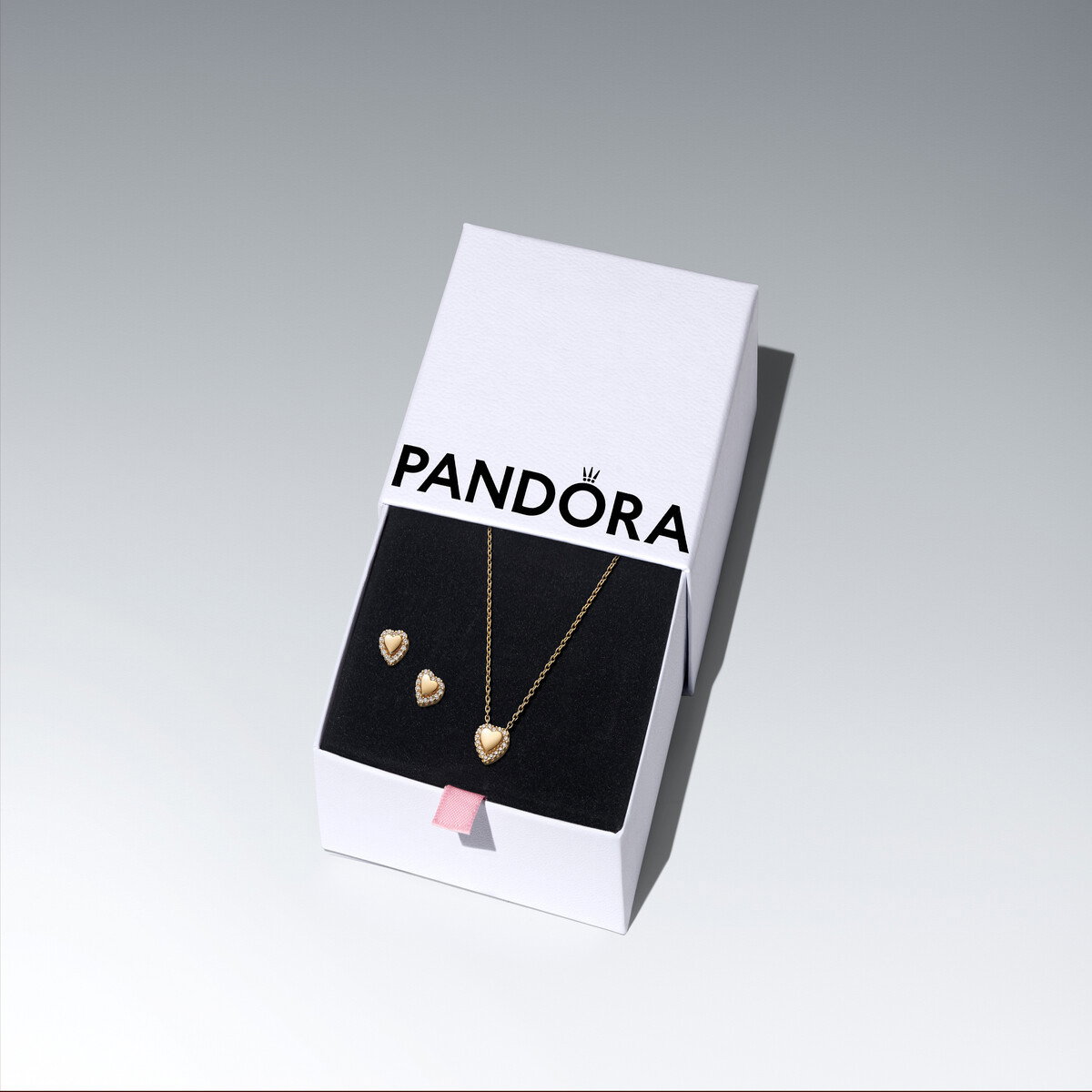 Golden Heart Halo Jewelry Gift Set