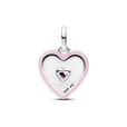 Radiating Pink Heart Medallion Charm Radiating Pink Heart Medallion Charm