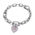 Radiating Pink Heart Medallion Charm Radiating Pink Heart Medallion Charm