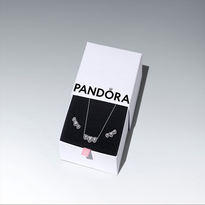 Halo Heart Trio Jewelry Gift Set