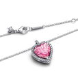 Pink Halo Heart Collier Necklace Pink Halo Heart Collier Necklace