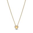 Engravable Heart Halo Collier Necklace Engravable Heart Halo Collier Necklace
