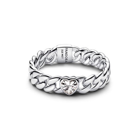 Heart Cuban Chain Ring