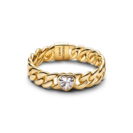 Heart Cuban Chain Ring #164386C01
