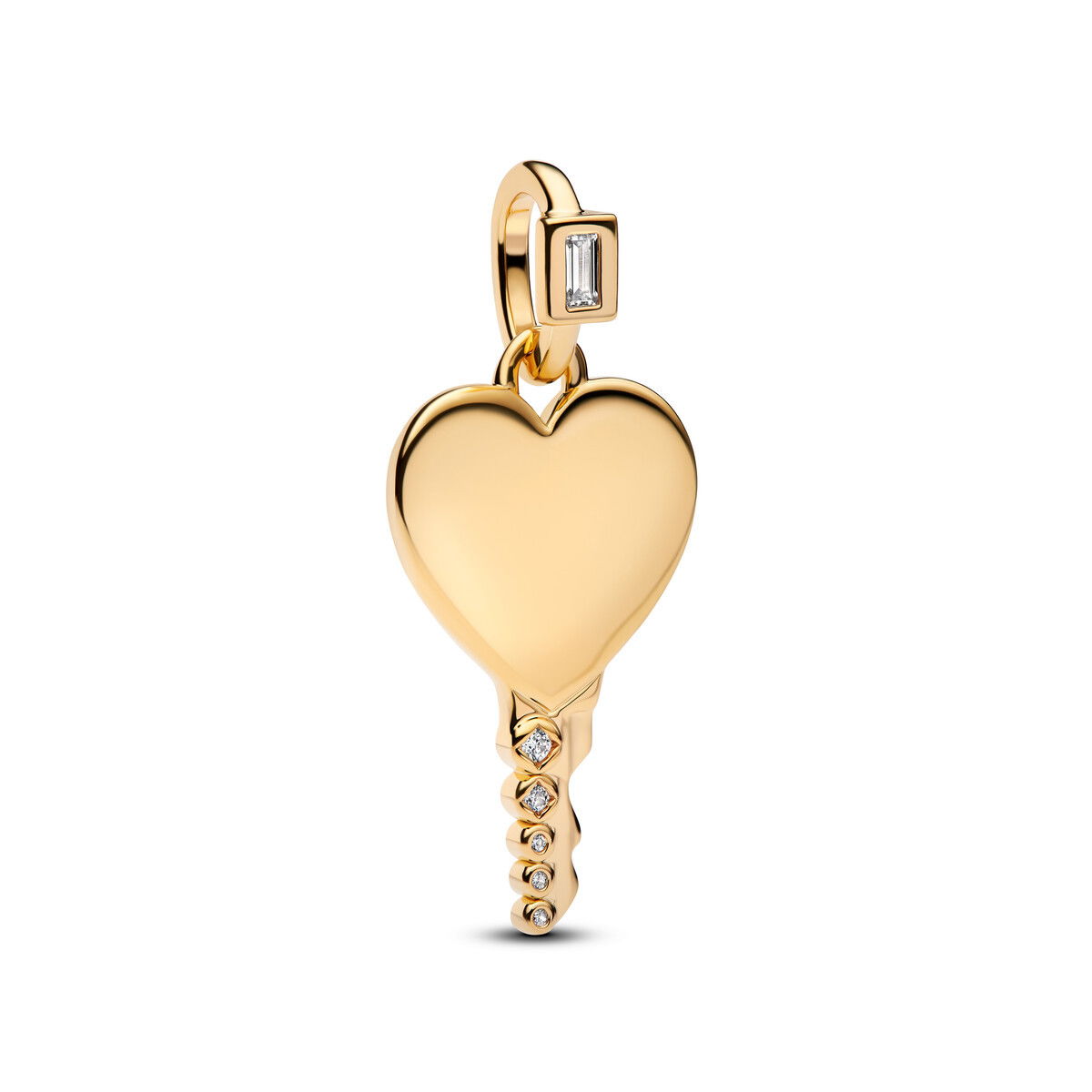 Engravable Heart Key Pendant