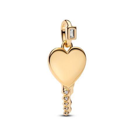Engravable Heart Key Pendant