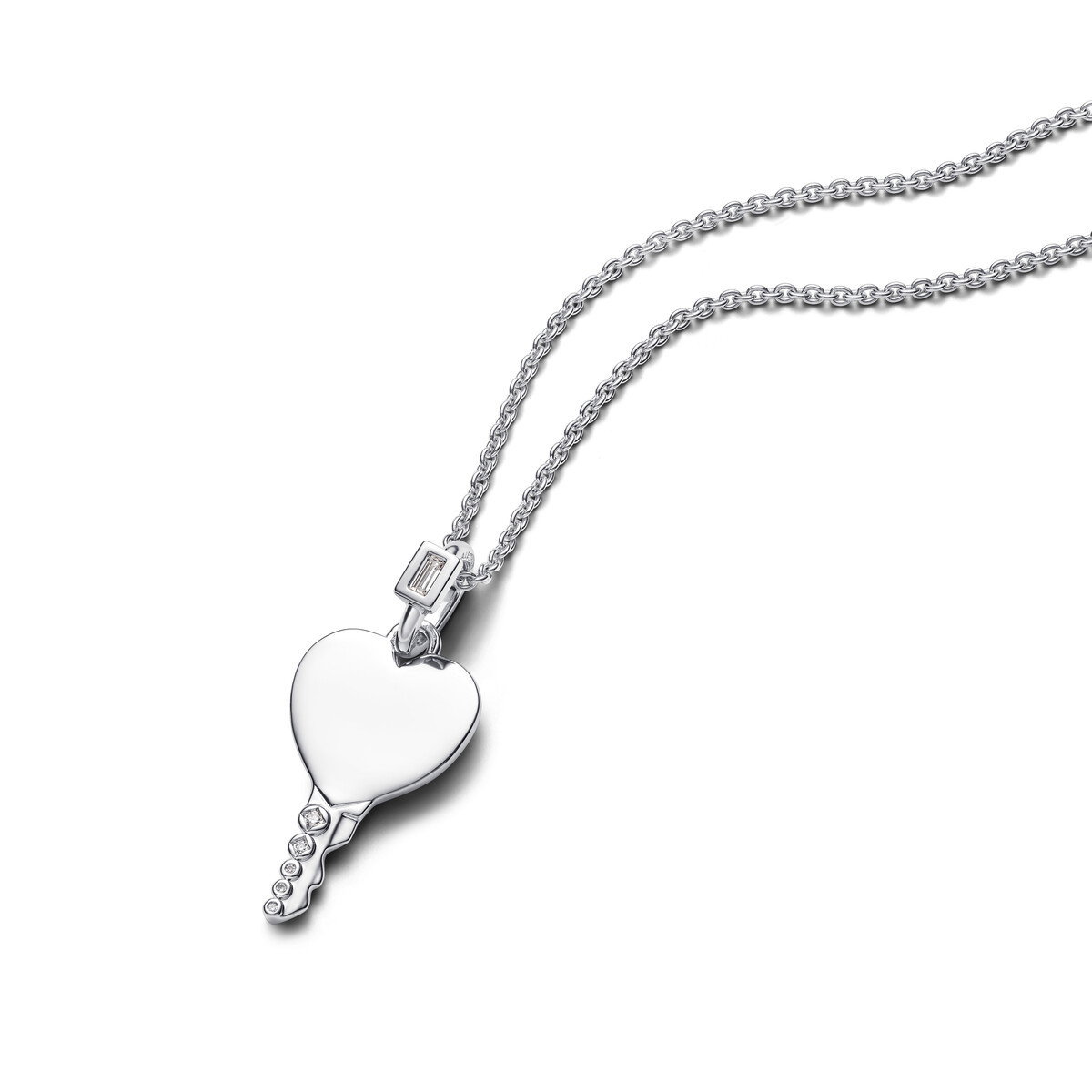Engravable Heart Key Pendant #394353C01