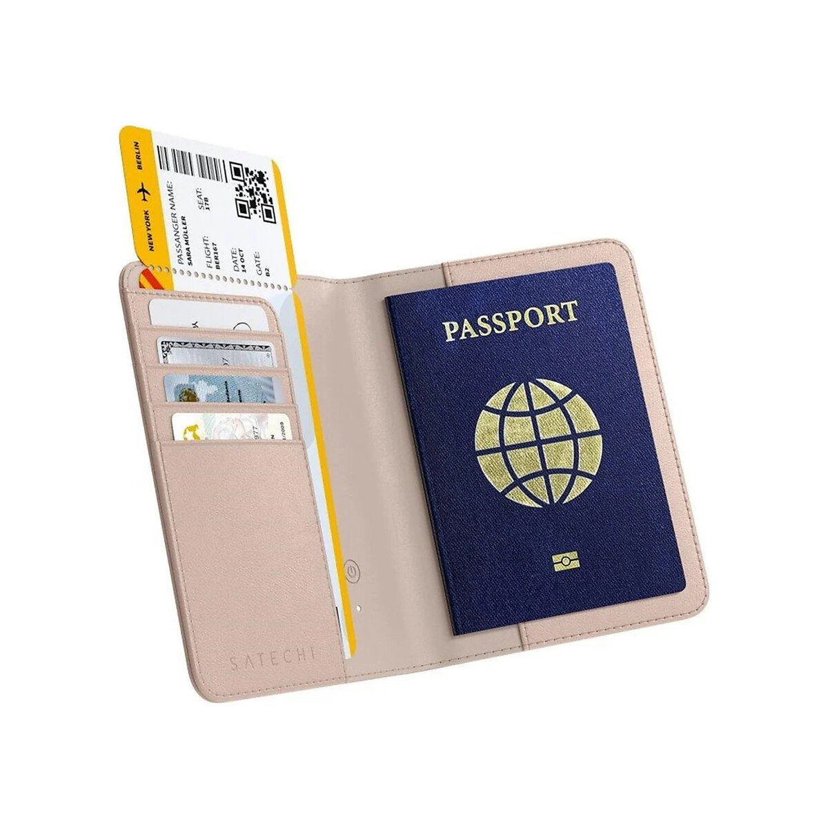 Satechi - Vegan-Leather FindAll Passport Cover - Rose