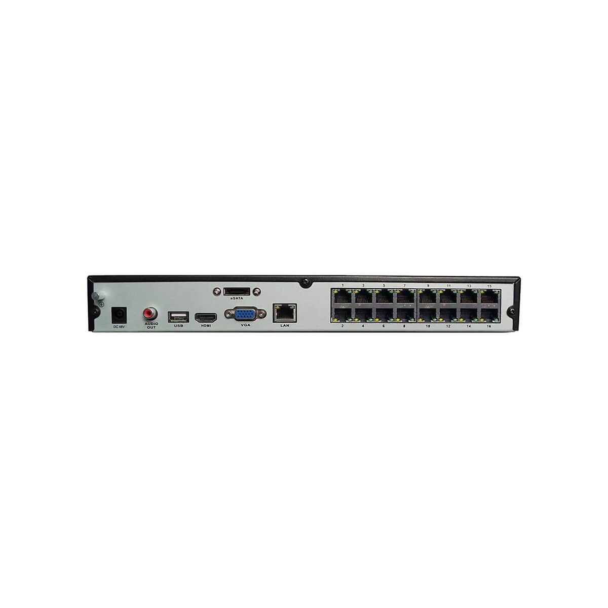 Hikvision - 16P H.265 16 Channel PoE 4K 8MP Network Video Recorder NVR, Plug & Play