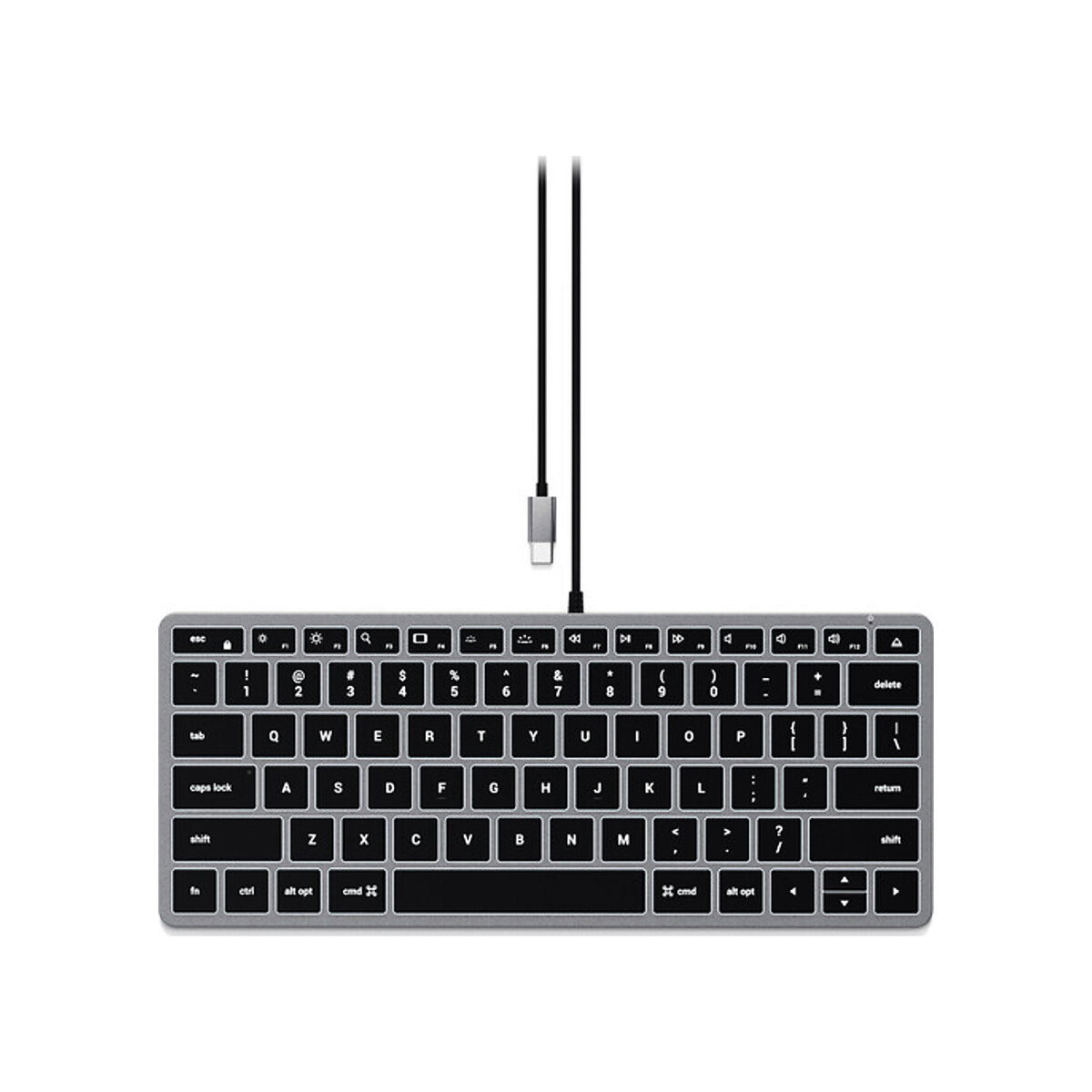 Satechi - Slim W1 Wired Backlit Keyboard (Space Gray)