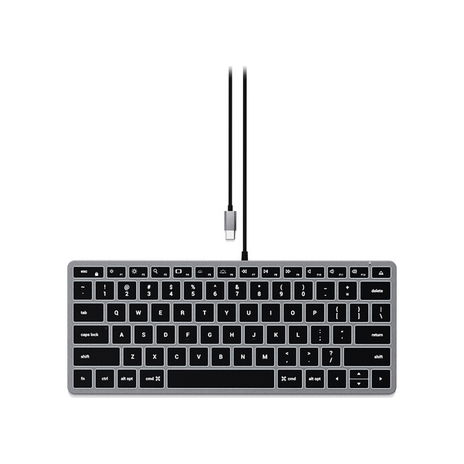 Satechi - Slim W1 Wired Backlit Keyboard (Space Gray)