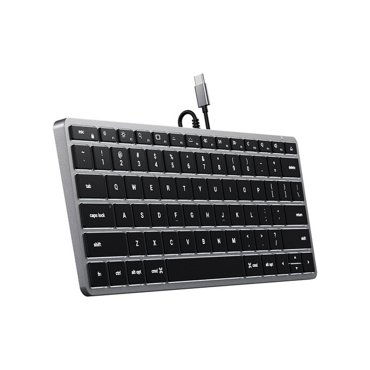Satechi - Slim W1 Wired Backlit Keyboard (Space Gray)