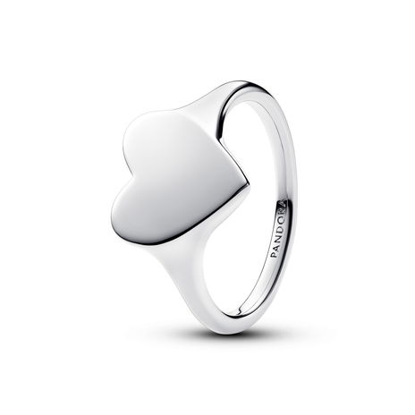 Engravable Heart Ring Sterling Silver