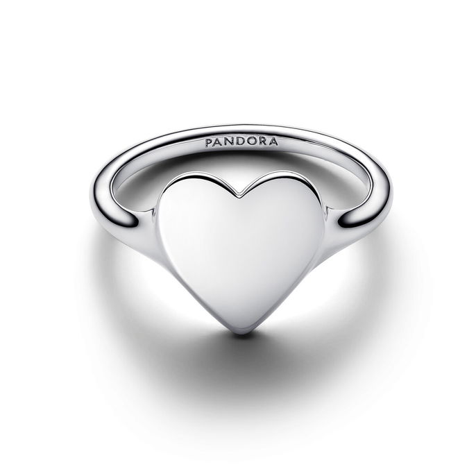 Engravable Heart Ring Sterling Silver