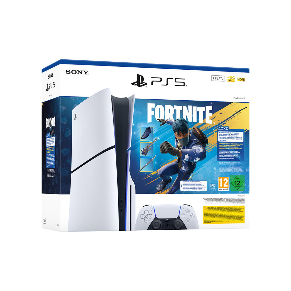 Sony - PlayStation 5 Slim Console Disc Edition 1TB - Fortnite Flowering Chaos Bundle