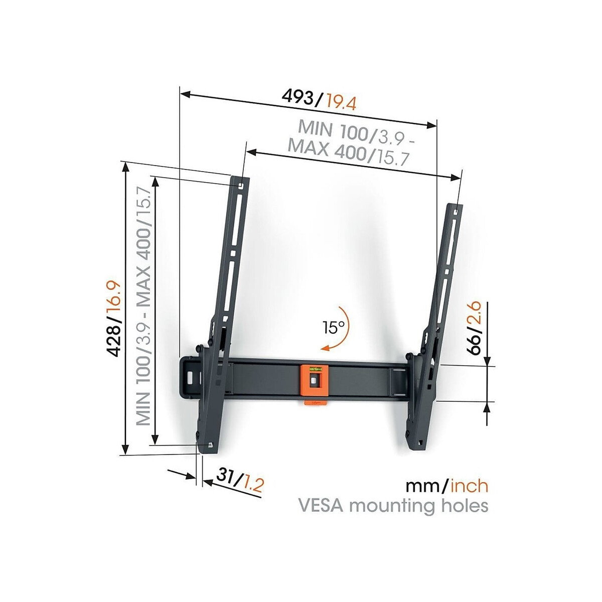 Vogels - Tiltable TV bracket