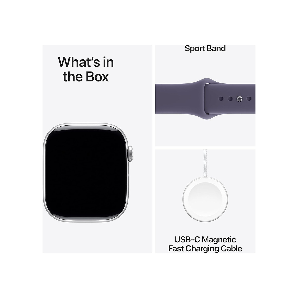 Apple Watch Series 11 [GPS 46mm] Smartwatch with Silver Case and Purple Fog Sport Band - M/L