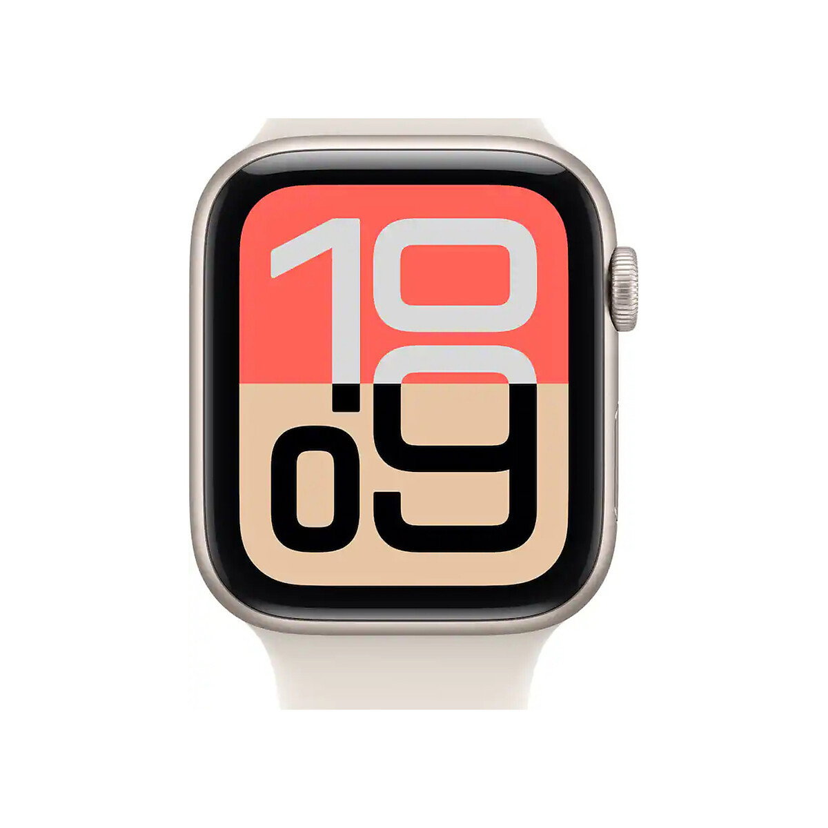 Apple - Watch SE 3 (GPS) 44mm Starlight Aluminum Case with Starlight Sport Band - M/L - Starlight - (2025)