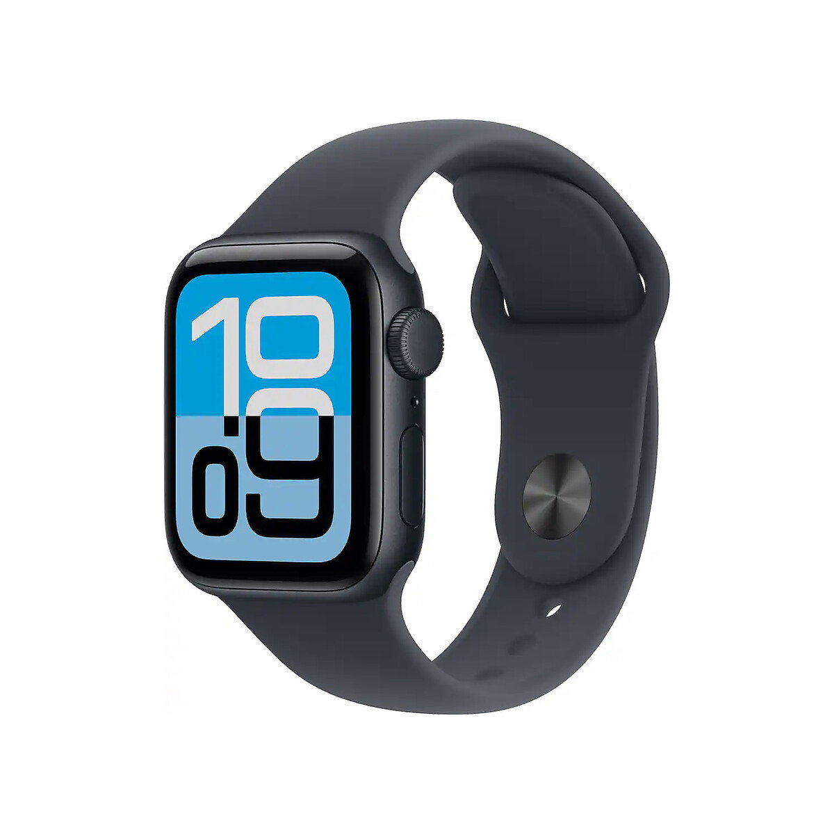 Apple - Watch SE 3 (GPS) 40mm Midnight Aluminum Case with Midnight Sport Band - S/M - Midnight - (2025)
