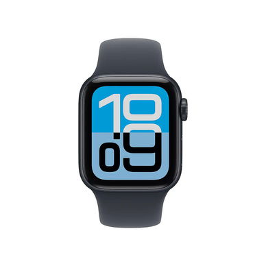 Apple - Watch SE 3 (GPS) 40mm Midnight Aluminum Case with Midnight Sport Band - S/M - Midnight - (2025)