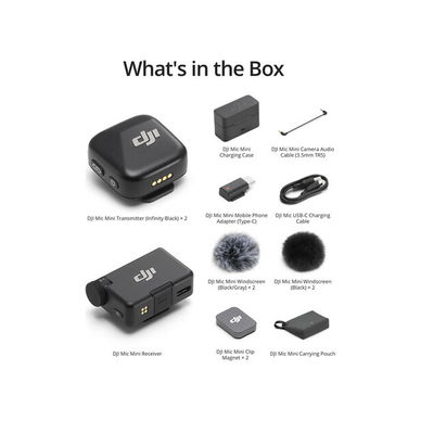 DJI - Mic Mini 2 TX & 1 RX & Charging Case