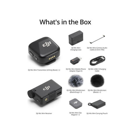 DJI - Mic Mini 2 TX & 1 RX & Charging Case