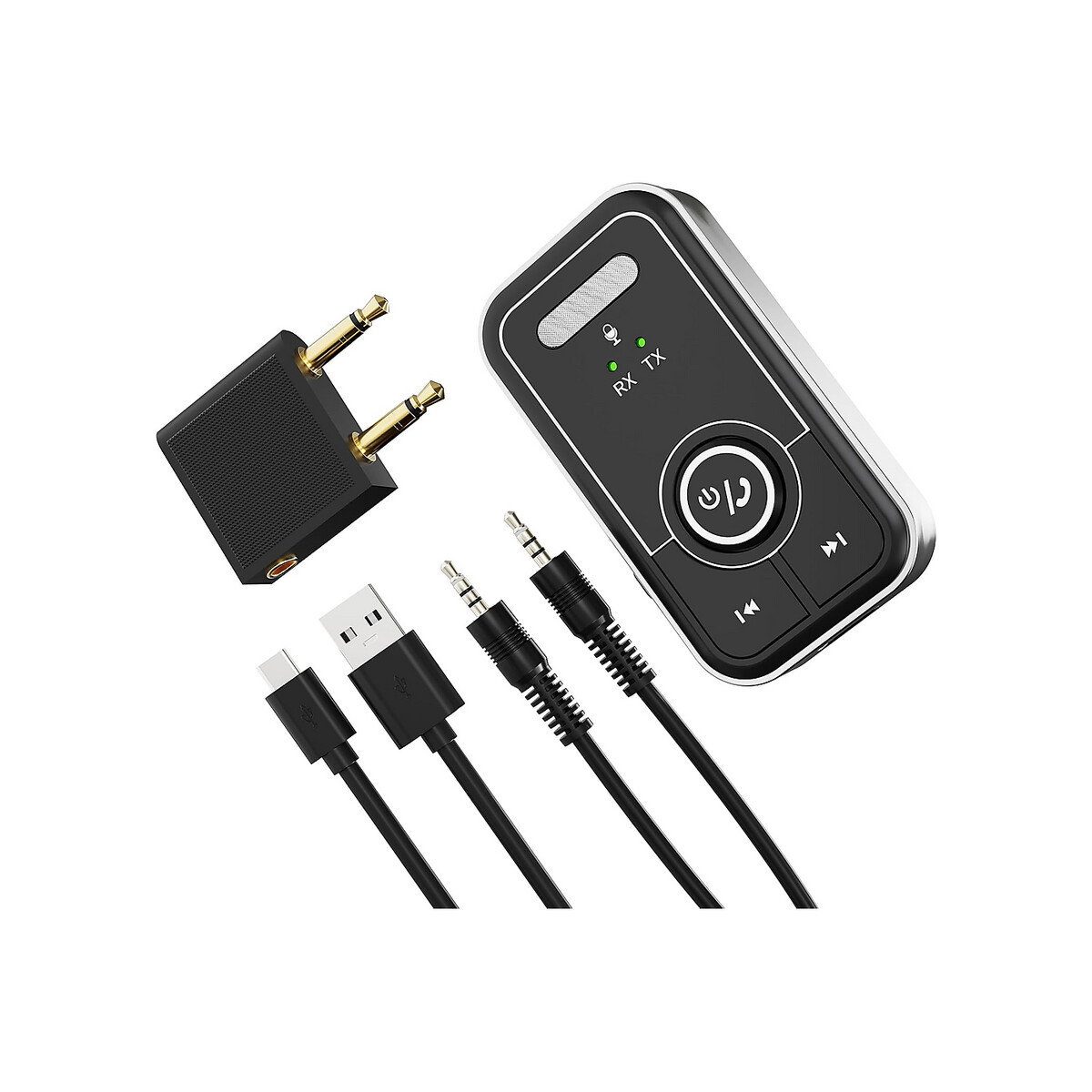 Chargeworx – Bluetooth Headphone Adaptor | Dual transmitter turn a TV PC CD player iPod or MP3/MP4 player into
