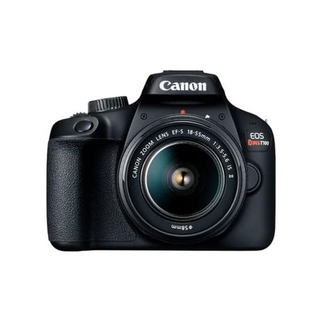 Canon - DSLR T100 4855DCIII Camera with 18-55mm Lens Kit