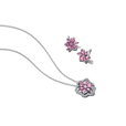 Herbarium Sparkling Pink Flower Jewelry Gift Set Herbarium Sparkling Pink Flower Jewelry Gift Set