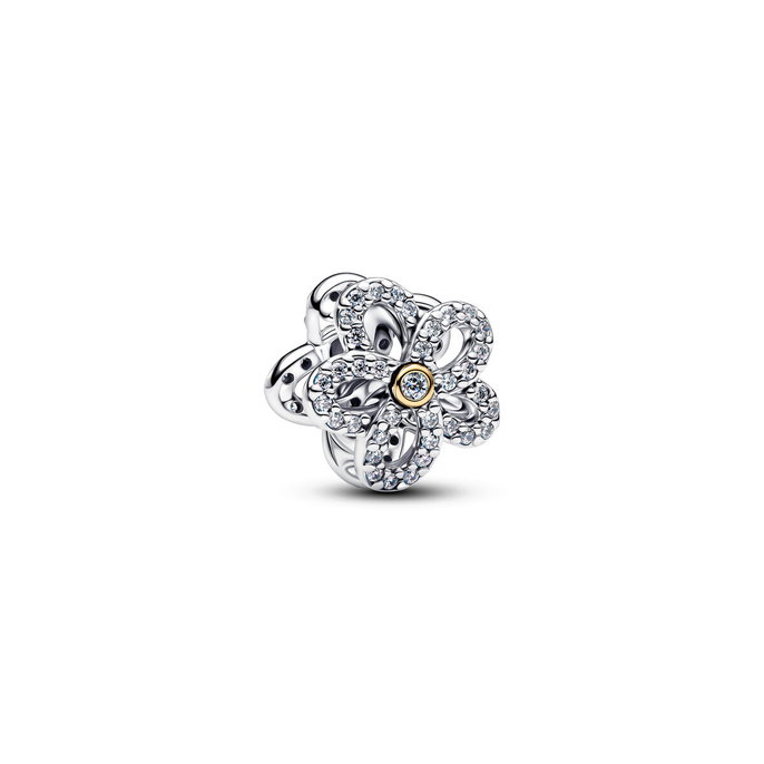 Pavé Flower Openwork Charm