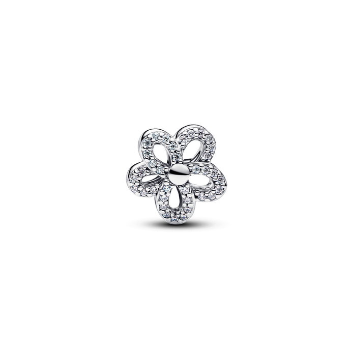 Pavé Flower Openwork Charm