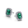 Sparkling Rectangular Stud Earrings Sparkling Rectangular Stud Earrings
