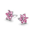 Herbarium Sparkling Pink Flower Stud Earrings Herbarium Sparkling Pink Flower Stud Earrings