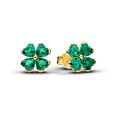 Green Lucky Clover Stud Earrings Green Lucky Clover Stud Earrings