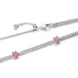 Pink Flower Tennis Necklace Pink Flower Tennis Necklace