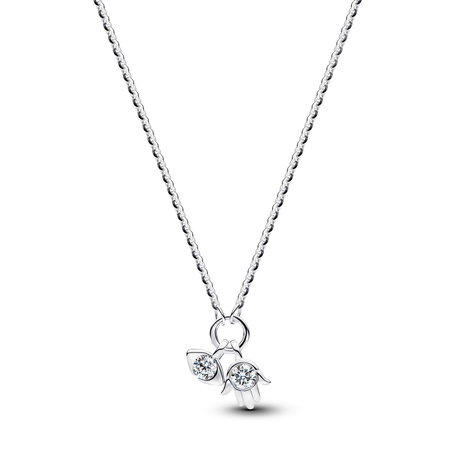 Pandora Talisman Sterling Silver Lab-Grown Diamond Evil Eye & Hamsa Hand Dangle Pendant Necklace