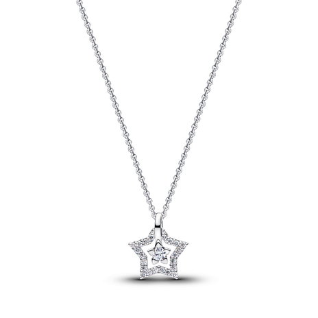 Pandora Talisman Sterling Silver Lab-Grown Diamond Star Pendant Necklace