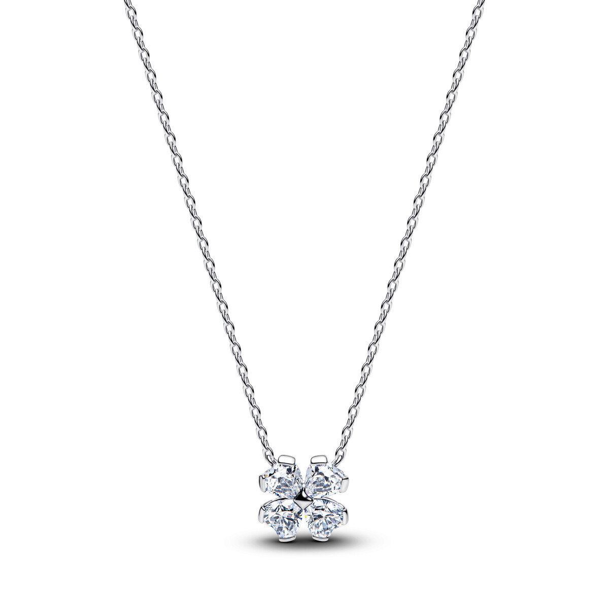 Sparkling Lucky Clover Pendant Necklace