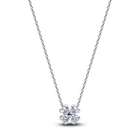 Sparkling Lucky Clover Pendant Necklace